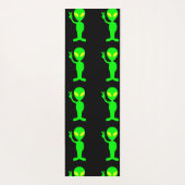ALIEN UFO LITTLE GREEN MAN YOGA MATS YOGAMATTE (Rückseite)