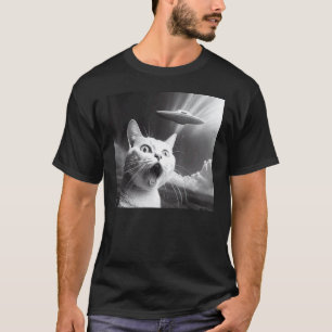Alien UFO lustige Katze 1 T-Shirt