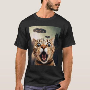 Alien UFO Lustiges Auto Lustige Autos für Katzen-V T-Shirt