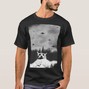 Alien-Ufo-Lustiges-Katzengeschenk Katzenliebhaber  T-Shirt