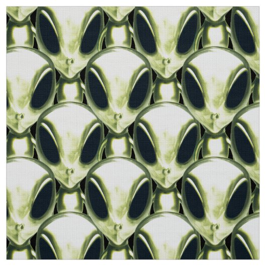 Alien UFO Metallic Muster Stoff (Muster)