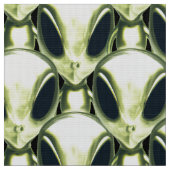 Alien UFO Metallic Muster Stoff (Nahaufnahme)