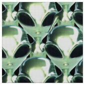 Alien UFO Metallic Muster Stoff (Nahaufnahme)