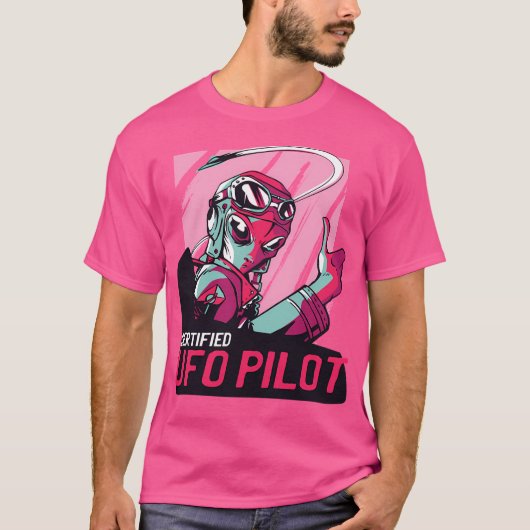 Alien Ufo Pilot T-Shirt (Vorderseite)
