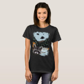 Alien UFO Raccoon Lovers Extraterrestrial Encounte T-Shirt (Vorne ganz)