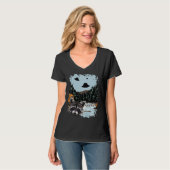 Alien UFO Raccoon Lovers Extraterrestrial Encounte T-Shirt (Vorderseite Vollansicht)