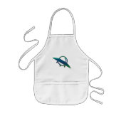 Alien UFO-Schiff Minimalist Apron | Sci-Fi-Kunst Kinderschürze (Vorne)
