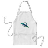 Alien UFO-Schiff Minimalist Apron | Sci-Fi-Kunst Schürze (Vorne)