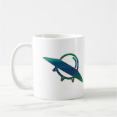 Alien-UFO-Schiff Minimalist Tasse | Sci-Fi-Kunst (Links)