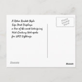 Alien UFO Sighting Hot Spots Postkarte (Rückseite)