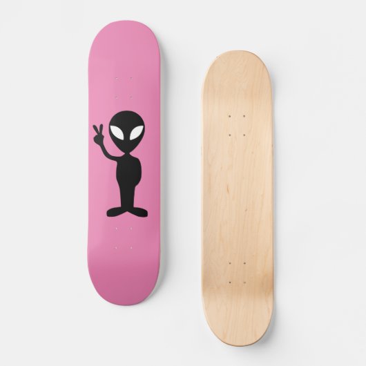 Alien UFO Skateboards Rosa (Vorderseite)