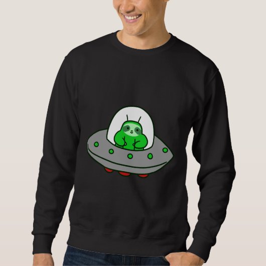 Alien Ufo Sloth Sweatshirt (Vorderseite)