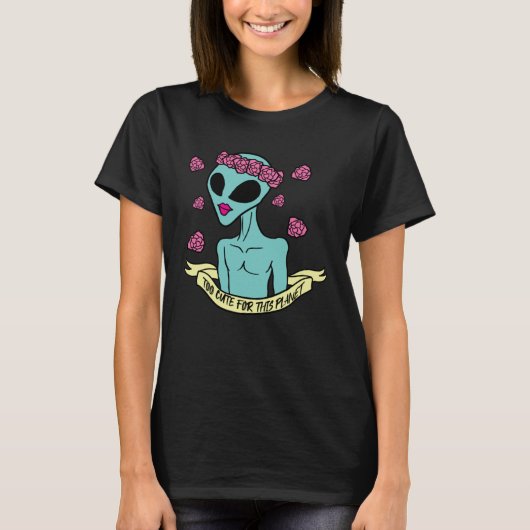 Alien Ufo Space Monster Abduction Perfect Idea T-Shirt (Vorderseite)