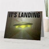ALIEN UFO SPACESHIP FUNNY BIG BIRTHDAY CARD KARTE (Vorderseite)