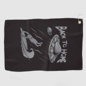 Alien ufo Surfanleitung mit Zurück zum Zuhause Golfhandtuch (Horizontal)