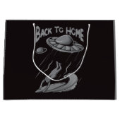 Alien ufo Surfanleitung mit Zurück zum Zuhause Große Geschenktüte (Vorderseite)