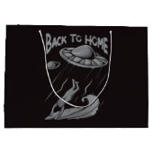 Alien ufo Surfanleitung mit Zurück zum Zuhause Große Geschenktüte (Rückseite)