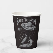 Alien ufo Surfanleitung mit Zurück zum Zuhause Pappbecher (Rückseite)