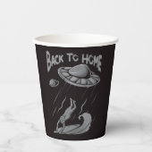 Alien ufo Surfanleitung mit Zurück zum Zuhause Pappbecher (Vorderseite)