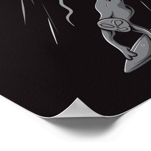 Alien ufo Surfanleitung mit Zurück zum Zuhause Poster (Ecke)