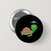 Alien, UFO und Schildkrötenabführung Button (Vorne & Hinten)