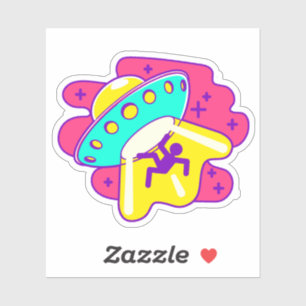 Alien UFO - Vinyl Sticker