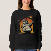 Alien UFO Weird Cat Sweatshirt (Vorderseite)