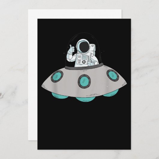 Alien UFO Weltraumschiff Extrateresstriale Überzeu Save The Date (Vorne/Hinten)