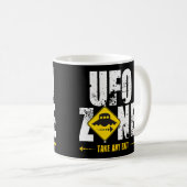 Alien/UFO-Zone Kaffeetasse (VorderseiteRechts)