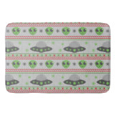 Alien Ugly Christmas Sweater Badematte (Vorderseite)