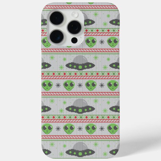 Alien Ugly Christmas Sweater Case-Mate iPhone Hülle (Rückseite)