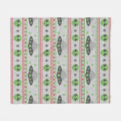 Alien Ugly Christmas Sweater Fleecedecke (Vorderseite (Horizontal))