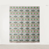 Alien Ugly Christmas Sweater Foto Hintergrund Wandteppich (Vorderseite)