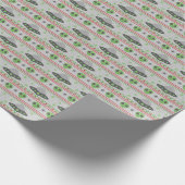 Alien Ugly Christmas Sweater Geschenkpapier (Ecke)