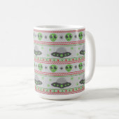 Alien Ugly Christmas Sweater Kaffeetasse (VorderseiteRechts)