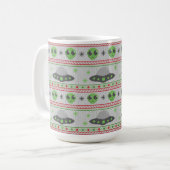 Alien Ugly Christmas Sweater Kaffeetasse (Vorderseite Links)