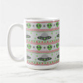 Alien Ugly Christmas Sweater Kaffeetasse (Links)