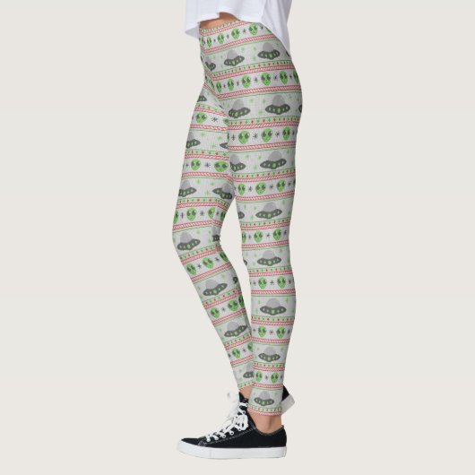 Alien Ugly Christmas Sweater Leggings (Links)