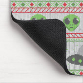 Alien Ugly Christmas Sweater Mousepad (Ecke)