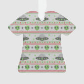Alien Ugly Christmas Sweater Ornament (Vorderseite)