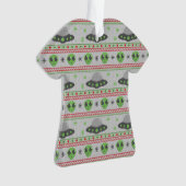 Alien Ugly Christmas Sweater Ornament (Vorderseite)