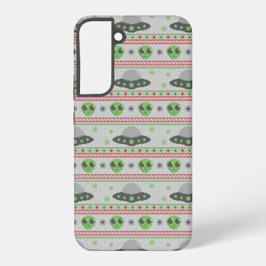 Alien Ugly Christmas Sweater Samsung Galaxy Hülle (Rückseite)