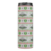 Alien Ugly Christmas Sweater Thermosbecher (Rückseite)