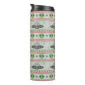 Alien Ugly Christmas Sweater Thermosbecher (Nach rechts gedreht)