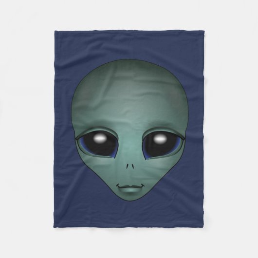 Alien-umfassendes niedliches alien-graue fleecedecke (Vorderseite)