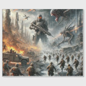 Alien und Abgabe von Geschenkpackungen Geschenkpapier (Flach)