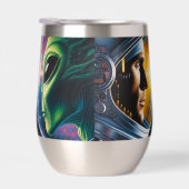 Alien und Astronaut im Weltraum (Rechts)