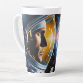 Alien und Astronaut im Weltraum Milchtasse (Linke Ecke)