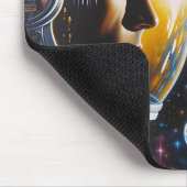 Alien und Astronaut im Weltraum Mousepad (Ecke)