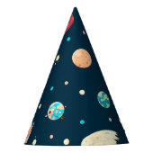 Alien und Astronaut im Weltraum Partyhütchen (Vorderseite)